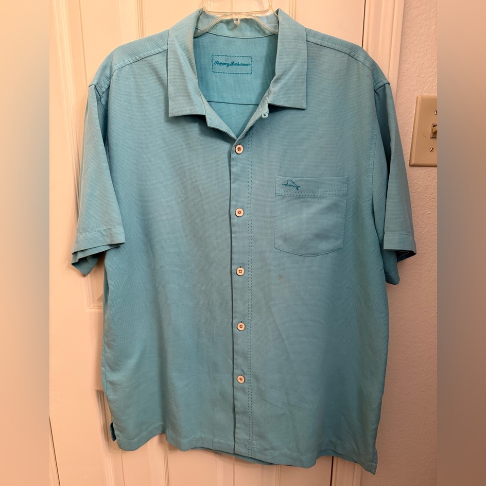 Tommy Bahama Blue Casual Button Down Shirt